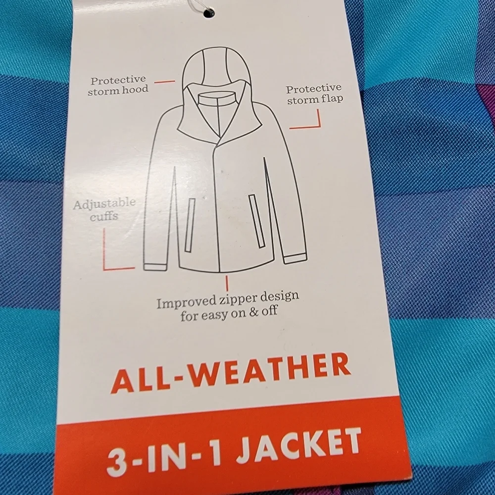Cat and Jack 3-IN-1 navy pink Jacket